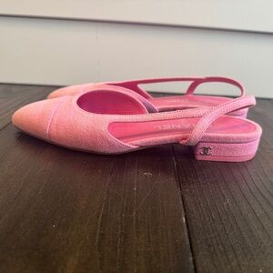 Chanel sling back flats